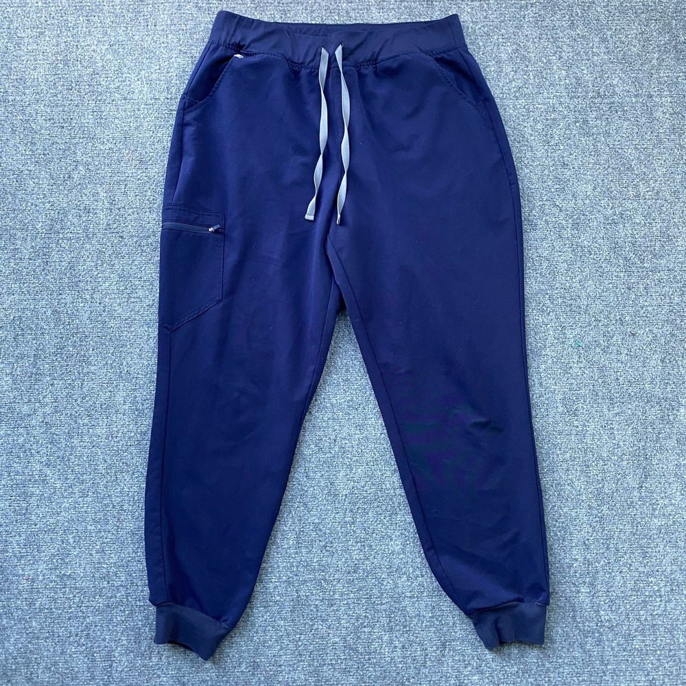 FIGS  Scrub Jogger Pants Women XL Navy Drawstring Tapered Leg Medical